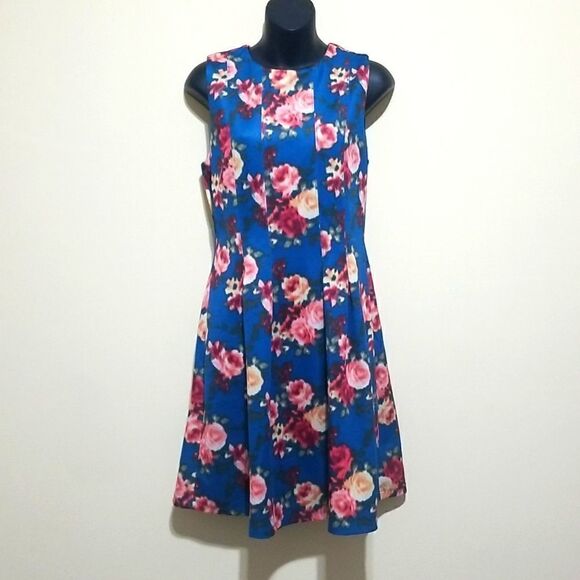KUT From the Kloth Blue Floral Dress size 6 - Picture 2 of 6